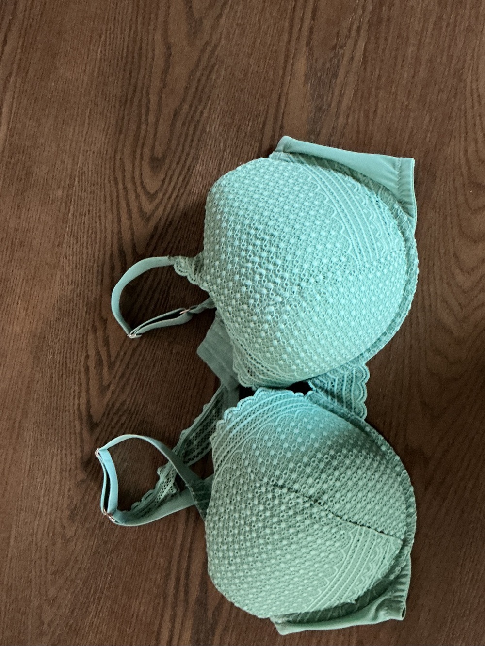 Auden Mint Green Lace-Textured T-Shirt Bra